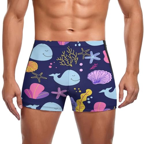 Swim briefs swimming trunks boxer homme coquillage