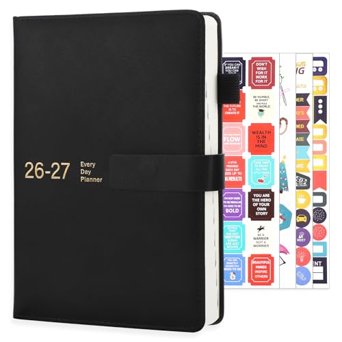 Thboxes Academic Diary 2026-2027 A5 Page A Day July 2026-July 2027 Black