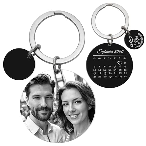 Queenberry SPN1047-BK-SPX1 Custom Keychain With Picture Personalized Photo Gift cover