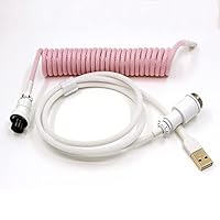 Cavo A Spirale Personalizzato Fatto A Mano Per Tastiera Meccanica - USB Type C Con Connettore Aeronautico, 200 Cm