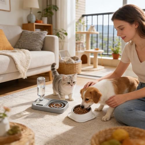 Gamelle d'eau anti-déversement pour chaton et chat