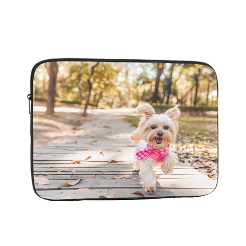 Dog Running Toward You Laptop Sleeve Case 17 Inch Suitable For Notebook Computer Tablet Traveling Carrying Simple Case