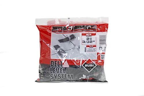 RUBI 2858 | Bridas de Nivelación para Cerámica | Brida de 2 mm para Baldosas Cerámicas de entre 11 y 20 mm | Para Formatos de 30x30 cm y Superiores | 100 unidades | BRIDA DELTA LEVEL SYSTEM