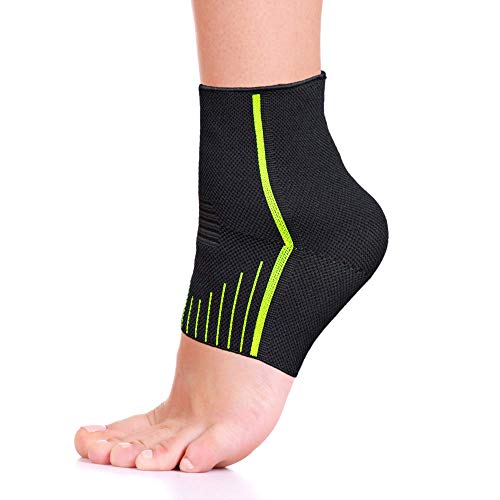 Ankle Brace Compression Sleeve Socks for Plantar Fasciitis, Foot Joint Support for Achilles Tendonitis, Injuries and Recovery (Medium)