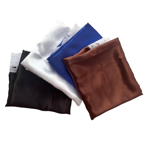 Lap Scarf Handkerchief Silk Lap Scarf Scarves Covers Cloths with Lace for Ladies Women Church2