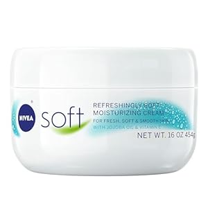 NIVEA Soft Cream, Refreshingly Soft Moisturizing Cream, Body Cream, Hand Cream, Face Cream, 16 Oz Jar