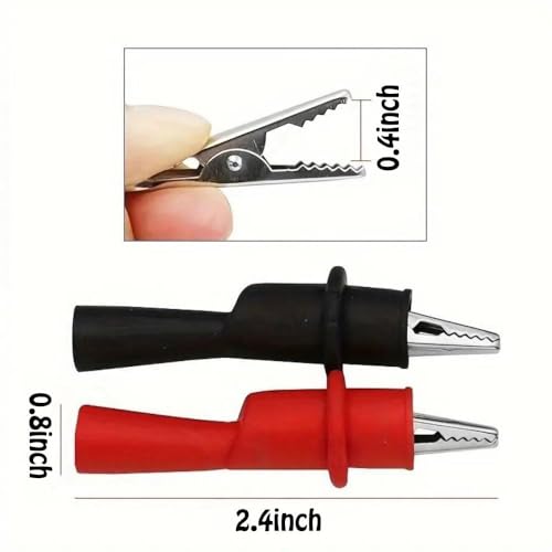 Image of Replacemen Push-on Alligator Clips for Multimeter Test Lead (6PCS)