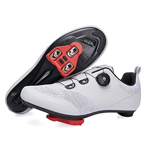 Image of Men's Cycling Shoes Women's Mountain Road Bikes Shoe Compatible with Peloton & Look ARC Delta Compatible Installation Look SPD SPD-SL Delta Lock Pedal Riding Shoes