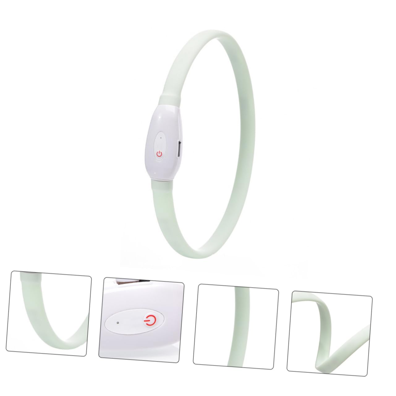 PRETYZOOM 3 Ensembles Collier Lumineux pour Animaux De Compagnie Collier LED Petit Collier De Chiot Lumière De Collier De Chien Lustre LED Batterie Intégrée Payant Blanche Lumière Aveuglante