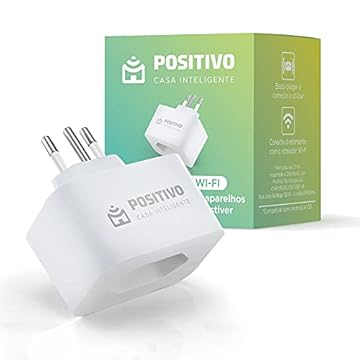 Smart Plug Wi-Fi 10A/1000W, Positivo Casa Inteligente, Ligue ou Desligue seus Eletrodomésticos Através do Celular, Compatível com Alexa