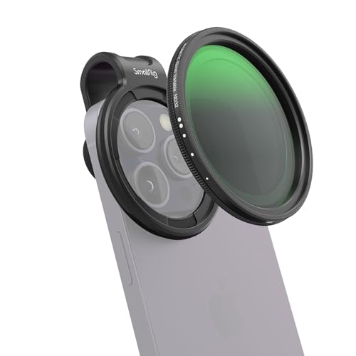 SMALLRIG Attachable VND Filter Kit ND2-ND32 (1-5 Stop) with Universal Filter Adapter 52mm - 4387, black