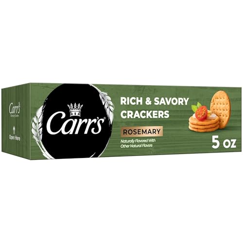Carr's Crackers, Baked Snack Crackers, Party Snacks, Rosemary, 5oz Box (1 Box) - image 1