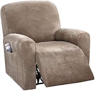 BellaHills Stretch Velvet Sofa Covers for 2 Cushion Couch Covers Sofa Slipcovers with Non Slip Straps Underneath The Furniture, Crafted from Thick Comfy Rich Velour (2 Seater, Peacock Blue)