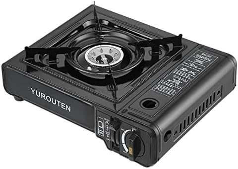 YUROUTEN Gas Stove Portable Camping Butane Gas Cookers 2900W Burner Stove Outdoor Single Mobile Stove Small Indoor Kitchen Cooker Camp Gas Canister Stove Backpacking Picnic Stove with Carry Case