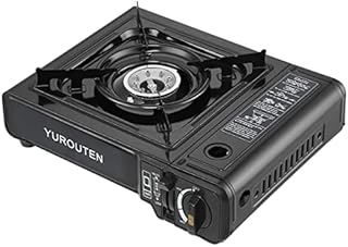 YUROUTEN Gas Stove Portable Camping Butane Gas Cookers 2900W Burner Stove Outdoor Single Mobile Stove Small Indoor Kitchen Cooker Camp Gas Canister Stove Backpacking Picnic Stove with Carry Case