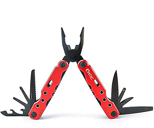 LMTIC Multitool Knife, Stainless Steel Multitool Pliers with Safety Lock Knife Bottle Opener Screwdriver Saw for Outdoor Survival Camping Fishing, Gifts for Dad Women Grandparents From Daughter Son
