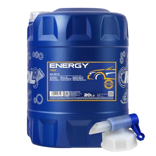 20 Liter MANNOL Motoröl Energy 5W-30 API SL/CF Engine Oil Öl inkl. Auslaufhahn