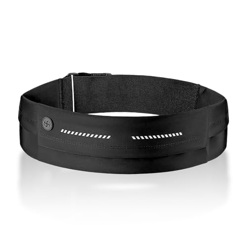 Ceinture de course téléphone portable sac banane sport running femme homme noir