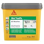 Sika – FastFix All Weather Self-Setting Paving Jointing Compound – Ready to Use – No Mixing Required – Stone – 15kg – 19 sq. m