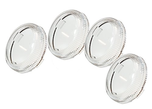 Set (4) OZ-USA Clear Turn Signal Lens Deuce-Style Snap On Replacement Lens for Harley 2002-2013 Street Glide FLHX