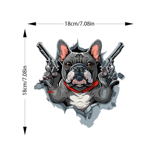 2 calcomanías de perro impermeables y autoadhesivas para parachoques 6