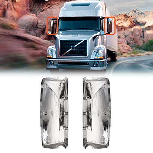 High Soar Chrome Door Mirror Covers for Volvo VNL Trucks 04-17, Driver & Passenger Side, Left & Right Side (A Pair) by High Soar - Used condition - Image 3