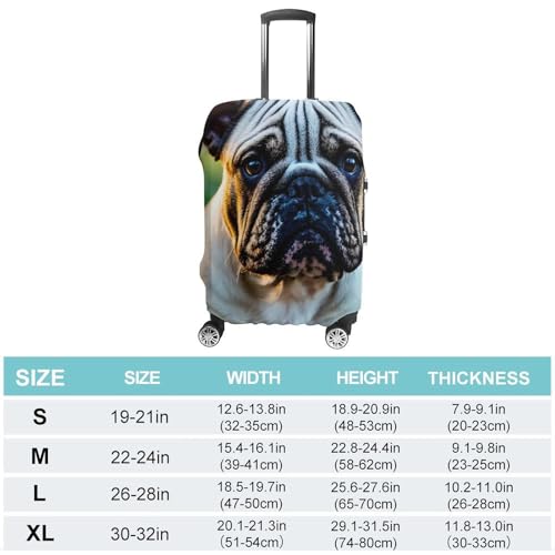 Housse de bagage bulldogs anglais elastique pour eviter les rayures de valise en soute - 2