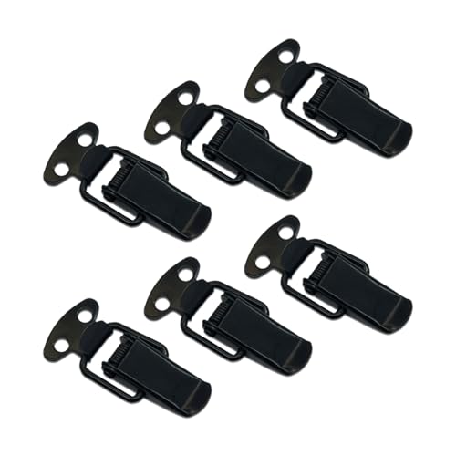 WeddHuis 6 Pièces Fermoir à Levier Loquet à Ressort Verrou de Caisse pour Boîte à Outils Tiroir Armoire (45.7 x 20.5 mm)