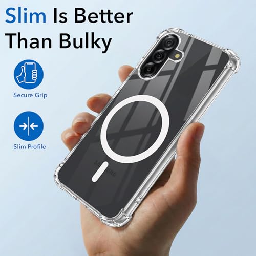 Image of Jkobi Shockproof Crystal-Clear Back Cover for Samsung Galaxy A36 5G (Magsafe Wireless Support | Drop & Camera Protection | Hard Polycarbonate)