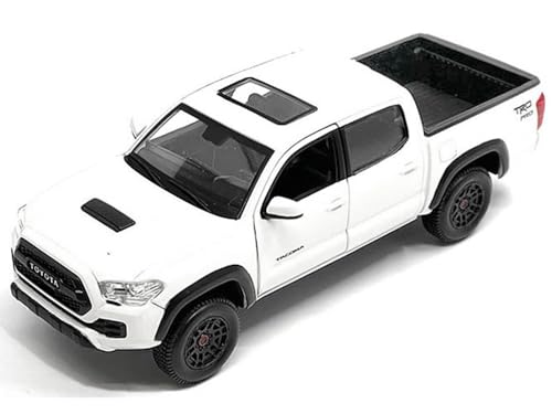 Modelo a escala 1:27 Toyota Tacoma TRD PRO blanco miniatura 1