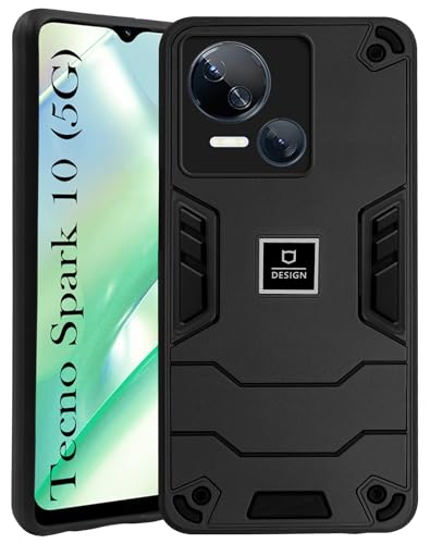 Image of Jkobi Back Cover Case for Tecno Spark 10 5G (Lightweight Hybrid Shockproof Polycarbonate| Slim Black)