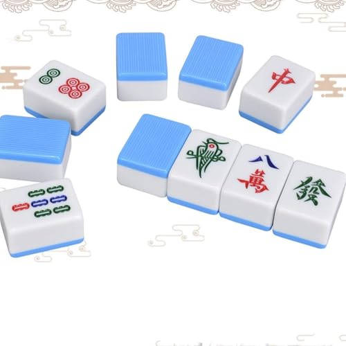 Ensemble de Mahjong chinois de qualité supérieure avec coffret en aluminium argenté - 5