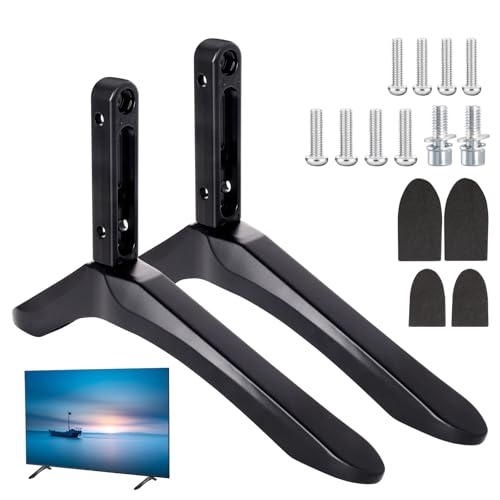 Pied de support TV universel en alliage d'aluminium avec vis pour écran plat LCD LED Plasma de 32 à 65