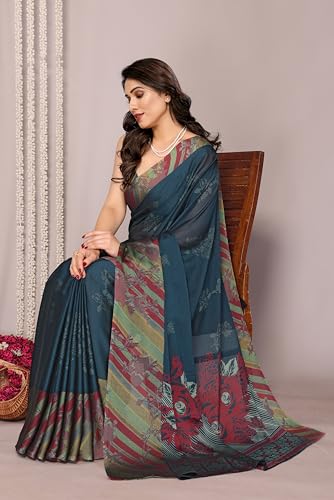 Image of MIRCHI FASHION Saree for Woman Chiffon Tie Dye Printed | Lightweight Daily Wear Women's Sari with Unstitched Blouse Piece (Available in 10 Colors)