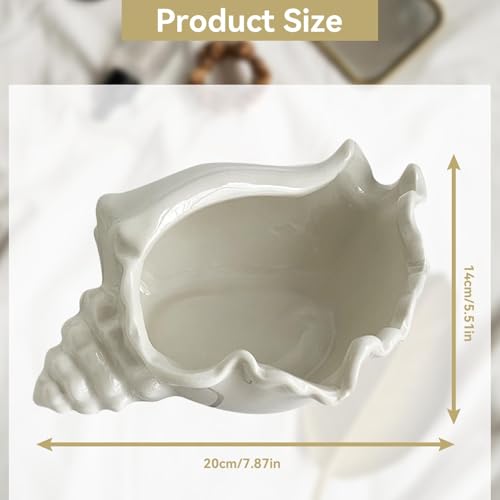 Cyrank Seashell Bowl Large Clam Shell Decor Shell Conch Shape Jewelry Tray Ocean Style, Clam Shell Bowl Beach Decorations Jewelry Dish Trinket Tray for Vanity Decor Decoration Storage Bowls - Cosy Home Interiors Cyrank Seashell Bowl Large Clam Shell Decor Shell Conch Shape Jewelry Tray Ocean Style, Clam Shell Bowl Beach Decorations Jewelry Dish Trinket Tray for Vanity Decor Decoration Storage Bowls - Image 4