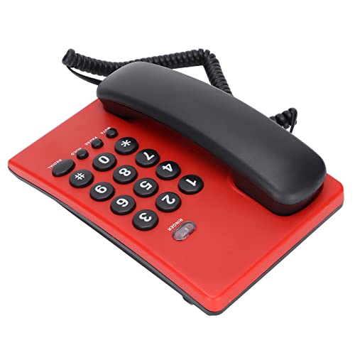 Desktop Festnetz für Senioren, Zweifarbiges, Multifunktionales, Batterieloses, Schnurgebundenes Telefon mit Großer Taste für Bürohotels (11)
