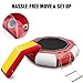 YEYUBIW 6.5ft/10ft/13ft Inflatable Water Trampoline with Slide, Portable Bounce Swim Platform for Lakes, Pools, Calm Sea,Red,10FT/3.0M