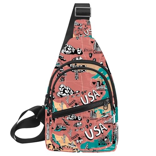 Sac à dos bandoulière motif cœurs, fini les poches pleines avec ce sac de poitrine