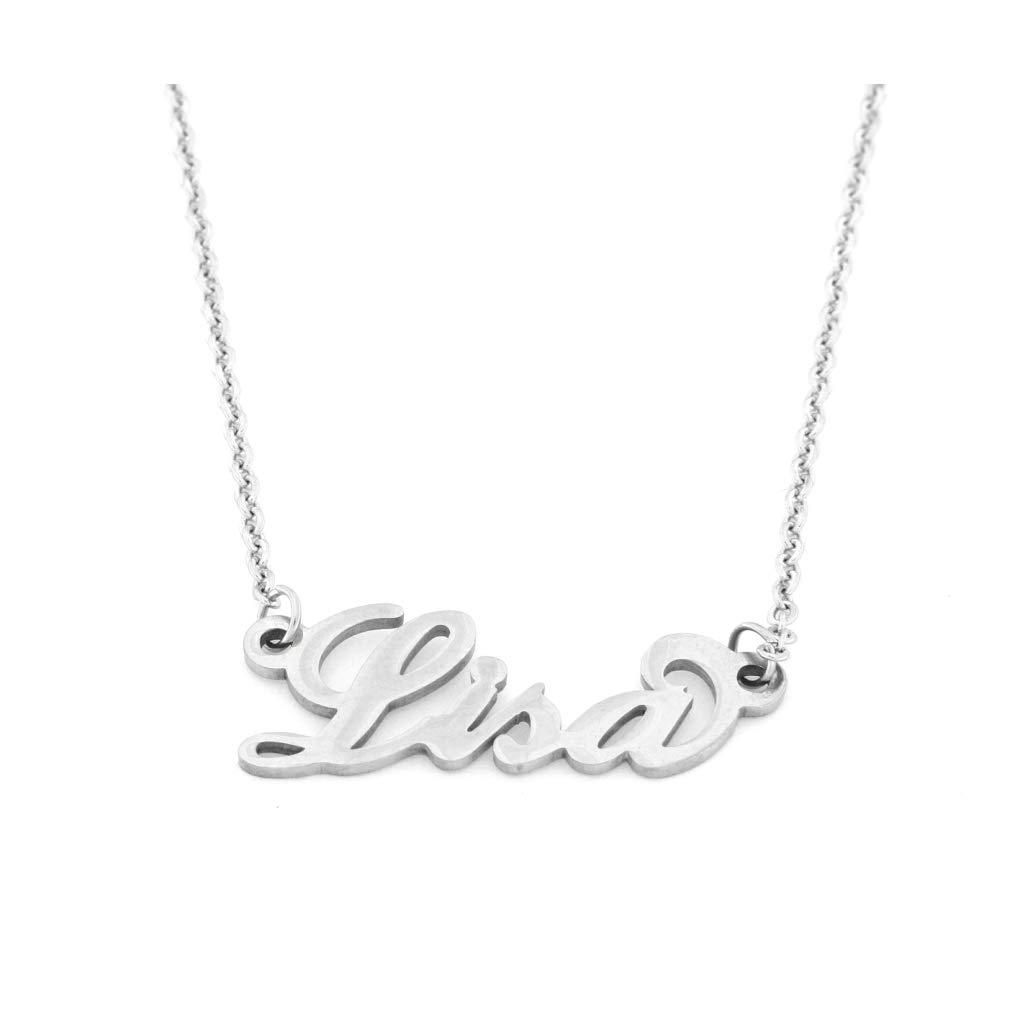 Flowers Collana Vari Nomi in Acciaio lucidissimo. Girocollo Collana con Nome Donna per Essere Sempre al Top. Scegli Il Tuo per Un Ottima Idea Regalo
