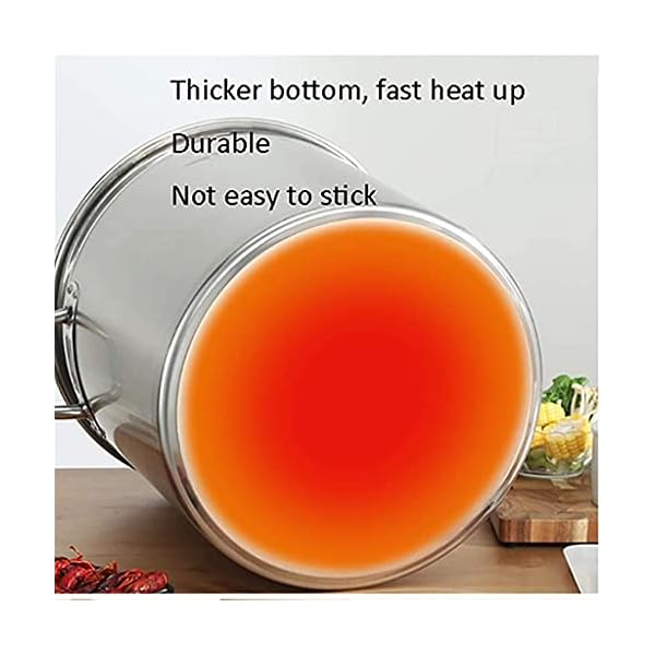 MNSSRN Haushalt groÃer Kochtopf, 304 Edelstahlsuppen-Eimer, Saucepan-Eimer/Ãl-Speicher-Eimer (mit Deckel), fÃ¼r Gasherd/Induktionskocher,70L – Bild 8