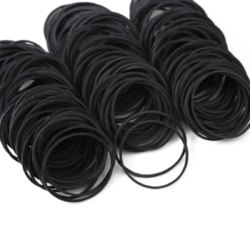 500Pcs 1.5in Black Rubber Bands Stretchable Rubber Elastics Bands General Purpose Elastic Stretchable Bands Sturdy Rubber Bands for Home, Office, School, Stationery Supplies