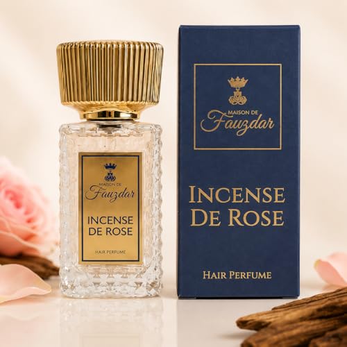 Image of Incense De Rose Hair Perfume 30ml - Floral Incense Hair Mist for Women | Long Lasting Rose Amber Hair Fragrance | Lightweight Non-Drying Luxury Hair Scent