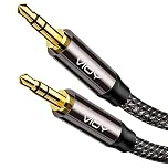 VIOY Aux Cable 2M, [Copper Shell, Hi-Fi Sound] 3.5mm Male to Male Headphone Braided Auxiliary Cord Compatible with Headphone, Smartphone, Home/Car Stereo, Speaker, Echo & More…