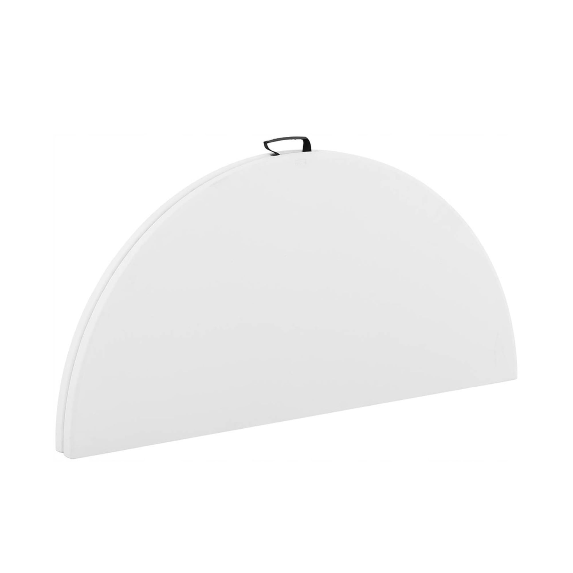 Pack 2 Mesas Redondas Plegable 150 cm Blanca - Banquete Catering - Capacidad 6-8 Personas - Tablero HDPE Reforzado - Estructura Acero 25 mm - Bodas Restaurantes Eventos - Interior Exterior