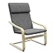 HOMCOM Relaxsessel, Ruhesessel, Relaxstuhl mit Leinenoptik, Schwingstuhl, Esszimmerstuhl mit Kopfkissen für Wohnzimmer, Birkenholz 66,5 x 80 x 99cm, Dunkelgrau Relaxsessel günstig Kaufen-HOMCOM Relaxsessel, Ruhesessel, Relaxstuhl mit Leinenoptik, Schwingstuhl, Esszimmerstuhl mit Kopfkissen für Wohnzimmer, Birkenholz 66,5 x 80 x 99cm, Dunkelgrau