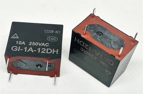 Relé 4 pines GI-1A-12LHT de alta resistencia térmica para PCB