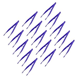 Zerodeko Kunststoffpinzette, 15 Stück, Blau