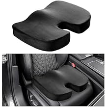 Ohleats Memory Foam Seat Chair Cushion, Comfortable Auto Cushions for Long Periods of Sitting, Pregnancy Car Seat Cushion for Back, Coccyx & Sacrum Pain Relief, Car Accessories Black