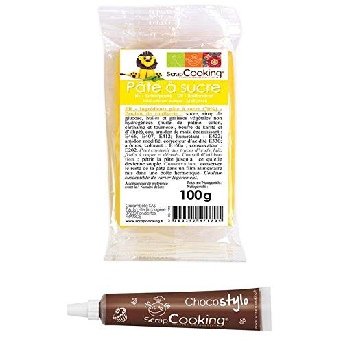 Pasta di zucchero gialla 100 g + penna alimentare
