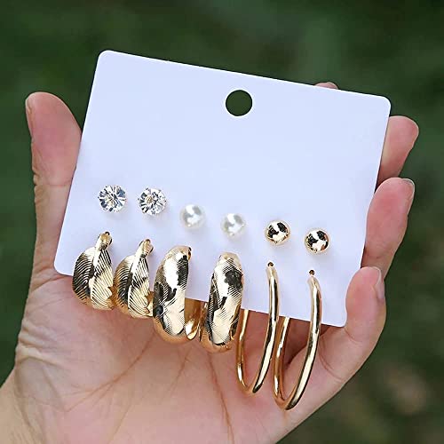 Image of Shining Diva Fashion Stylish Pairs Metal Earrings for Women and Girls